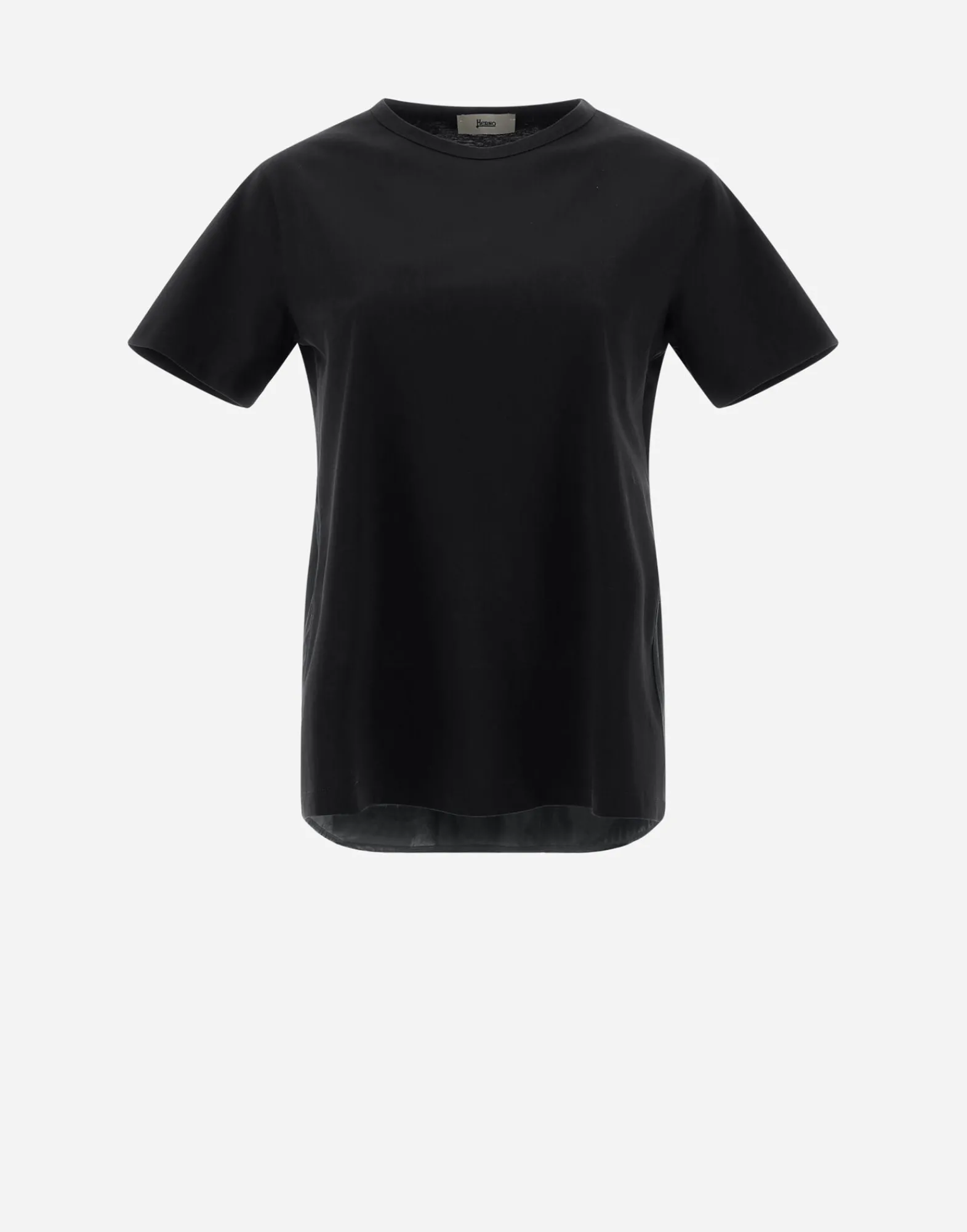 Herno T-Shirts-T-Shirt Aus Chic Cotton Jersey & New Techno Taft
