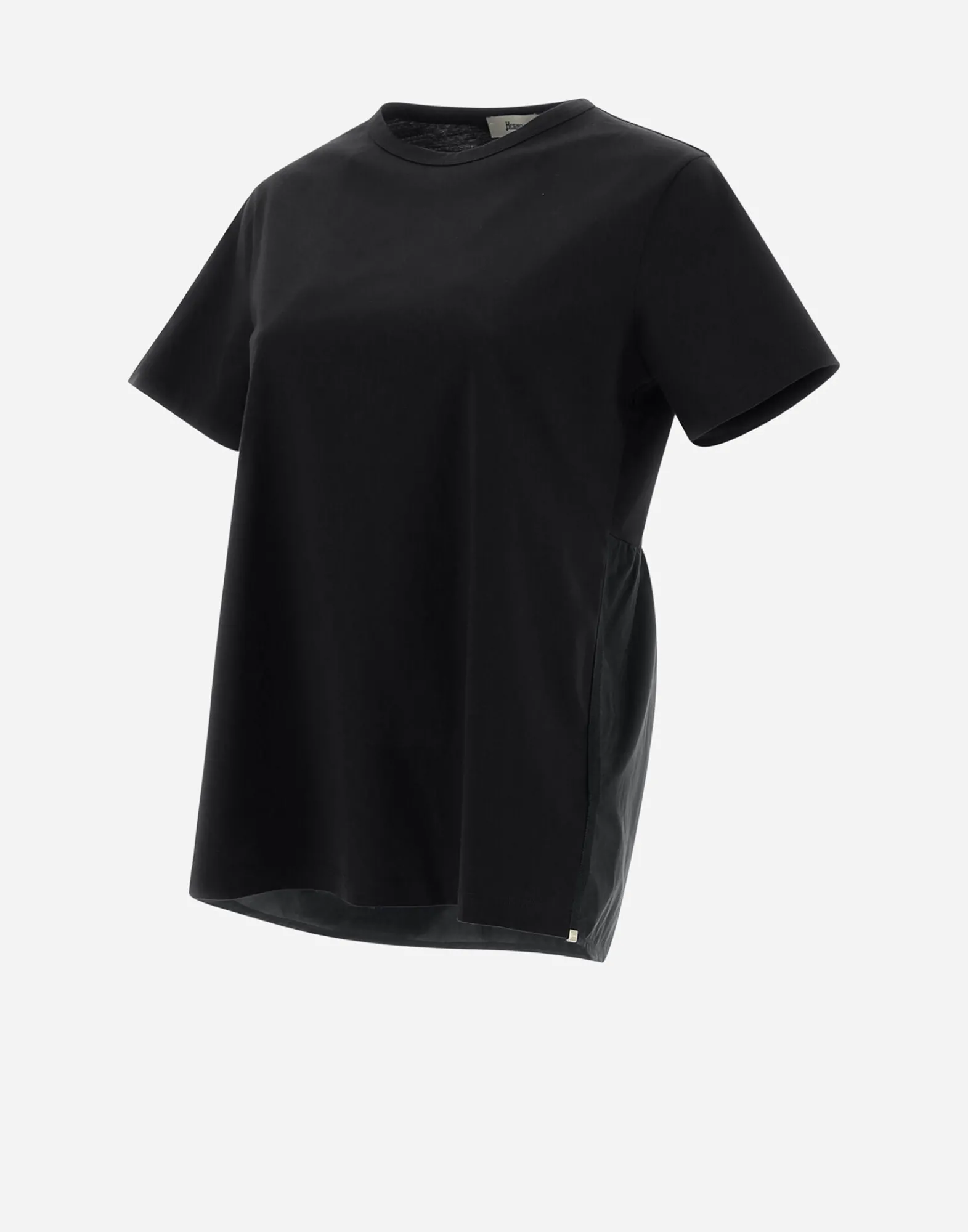 Herno T-Shirts-T-Shirt Aus Chic Cotton Jersey & New Techno Taft