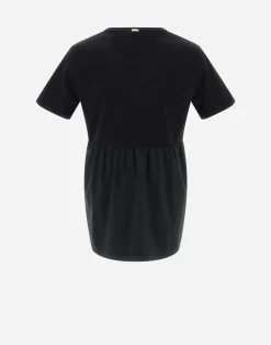Herno T-Shirts-T-Shirt Aus Chic Cotton Jersey & New Techno Taft