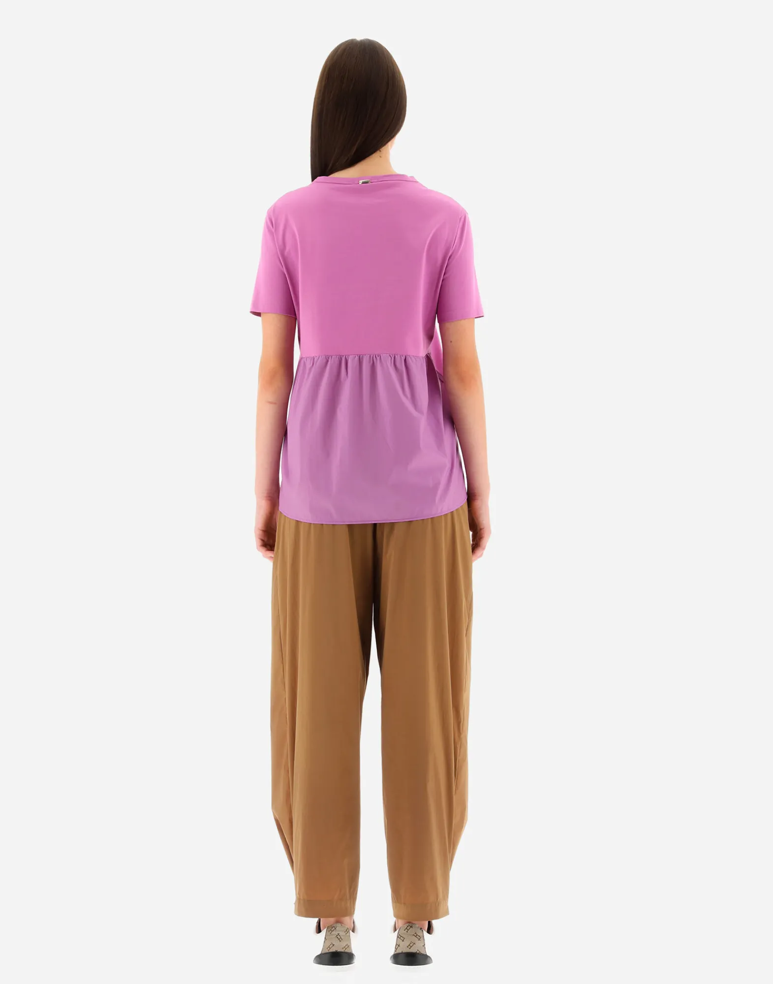 Herno T-Shirts-T-Shirt Aus Chic Cotton Jersey & New Techno Taft