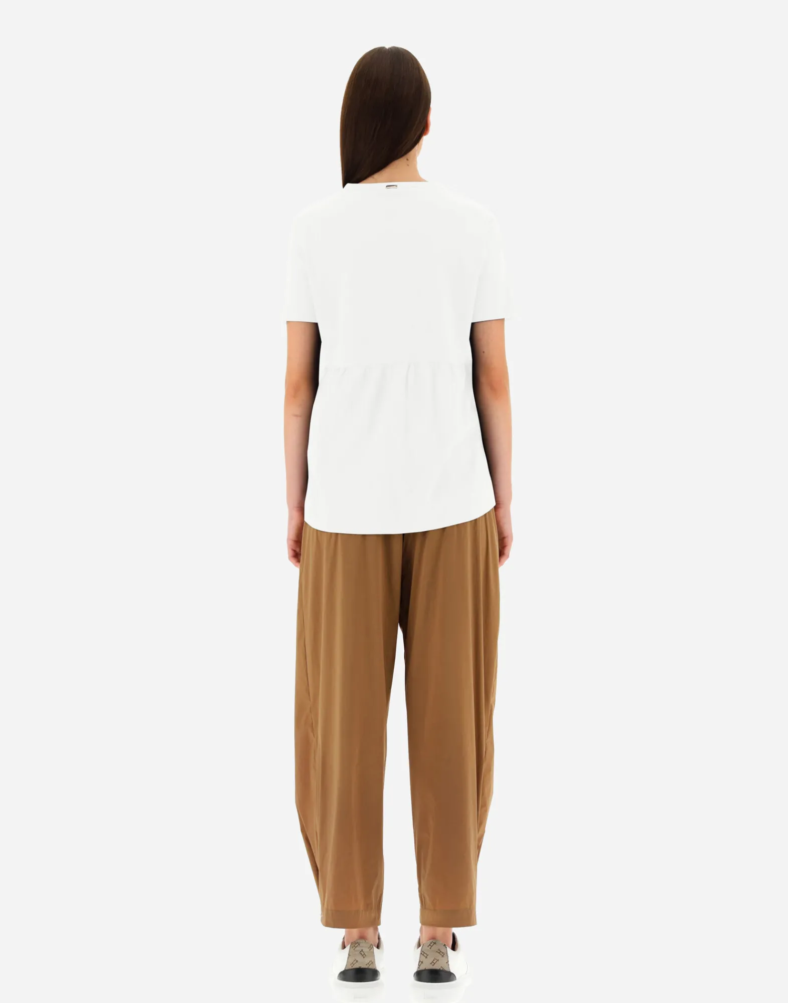 Herno T-Shirts-T-Shirt Aus Chic Cotton Jersey & New Techno Taft