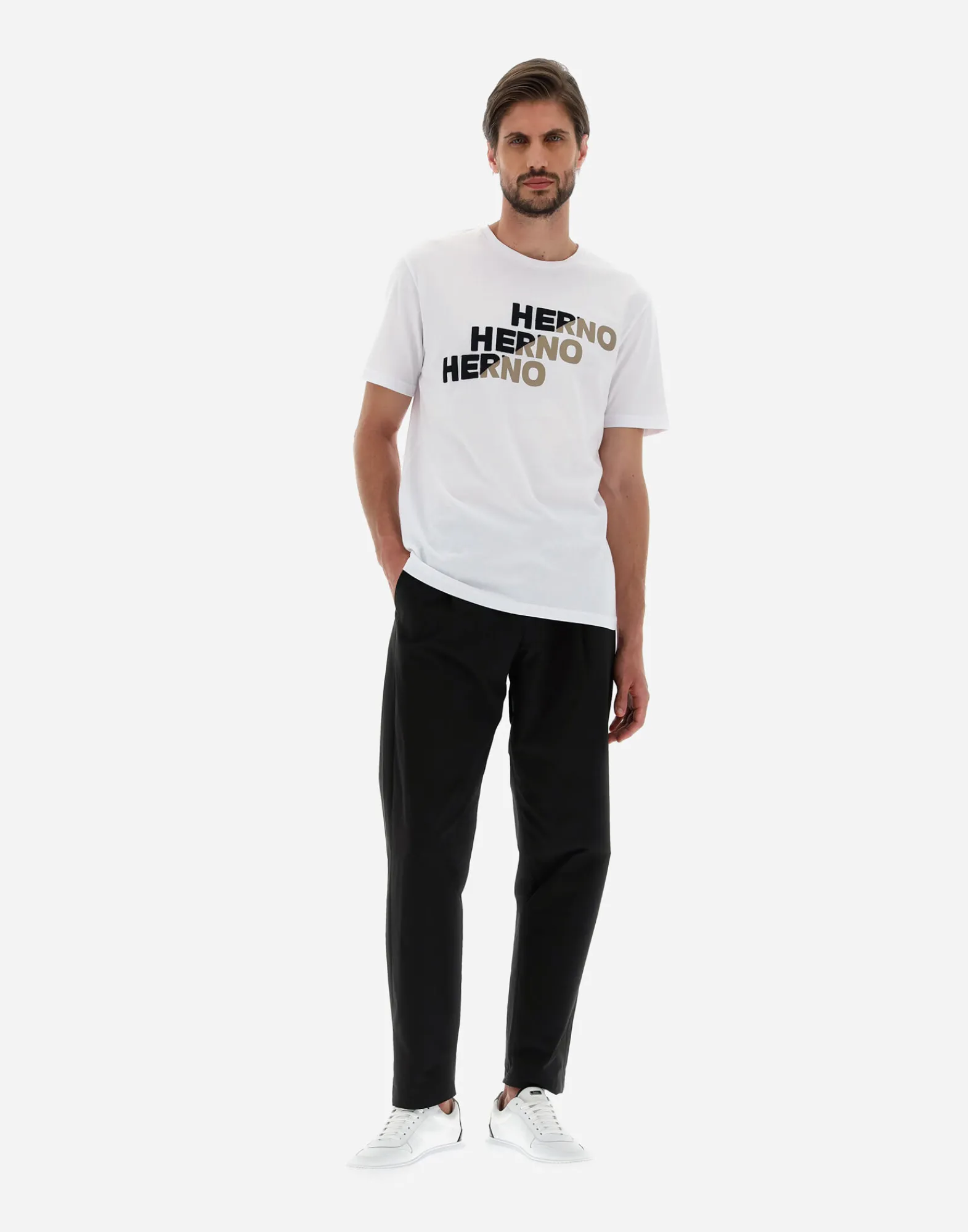 Herno T-Shirt & Polo-Shirts-T-Shirt Aus Compact Jersey