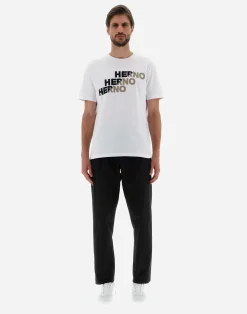 Herno T-Shirt & Polo-Shirts-T-Shirt Aus Compact Jersey