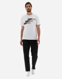 Herno T-Shirt & Polo-Shirts-T-Shirt Aus Compact Jersey