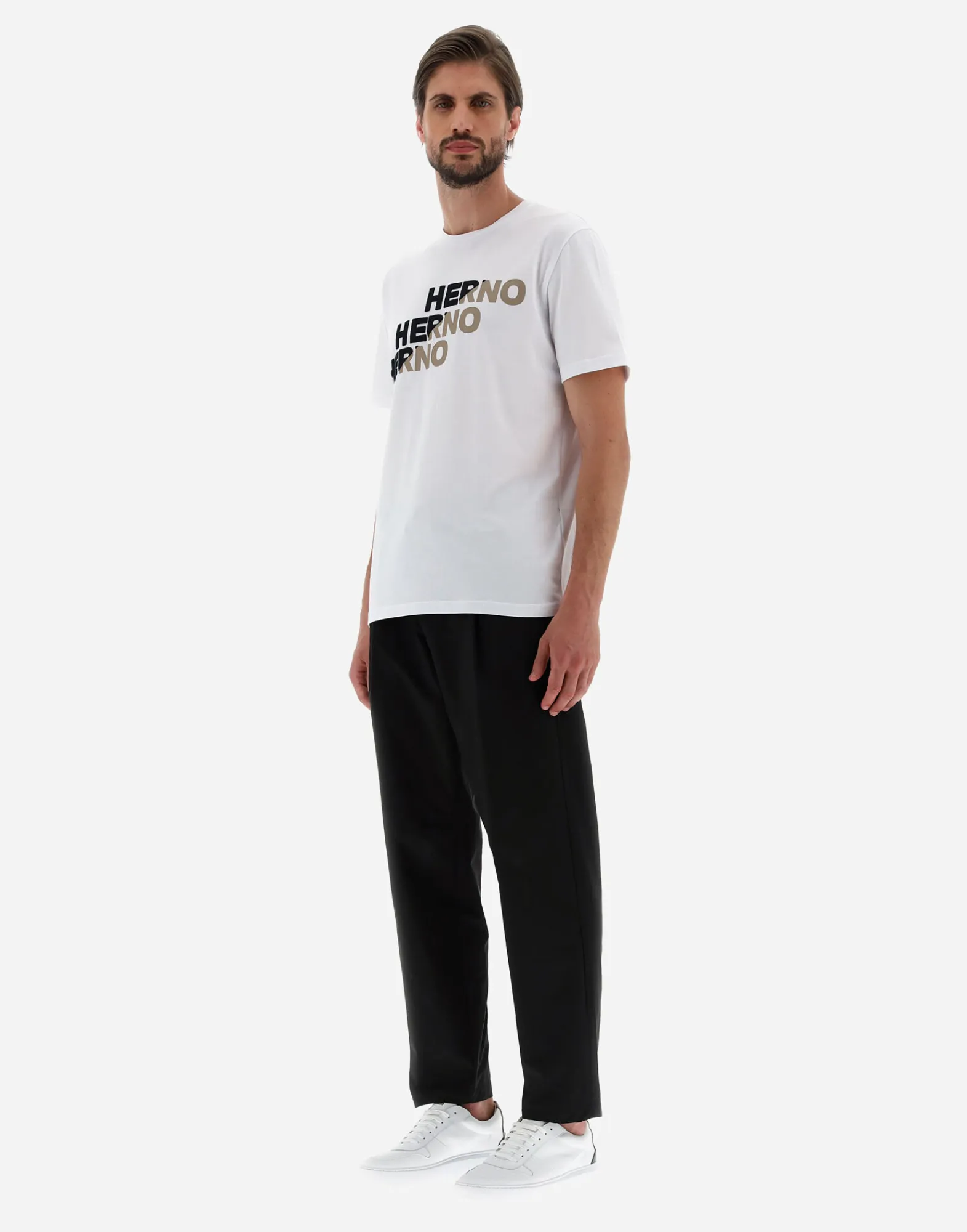 Herno T-Shirt & Polo-Shirts-T-Shirt Aus Compact Jersey