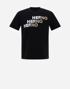 Herno T-Shirt & Polo-Shirts-T-Shirt Aus Compact Jersey