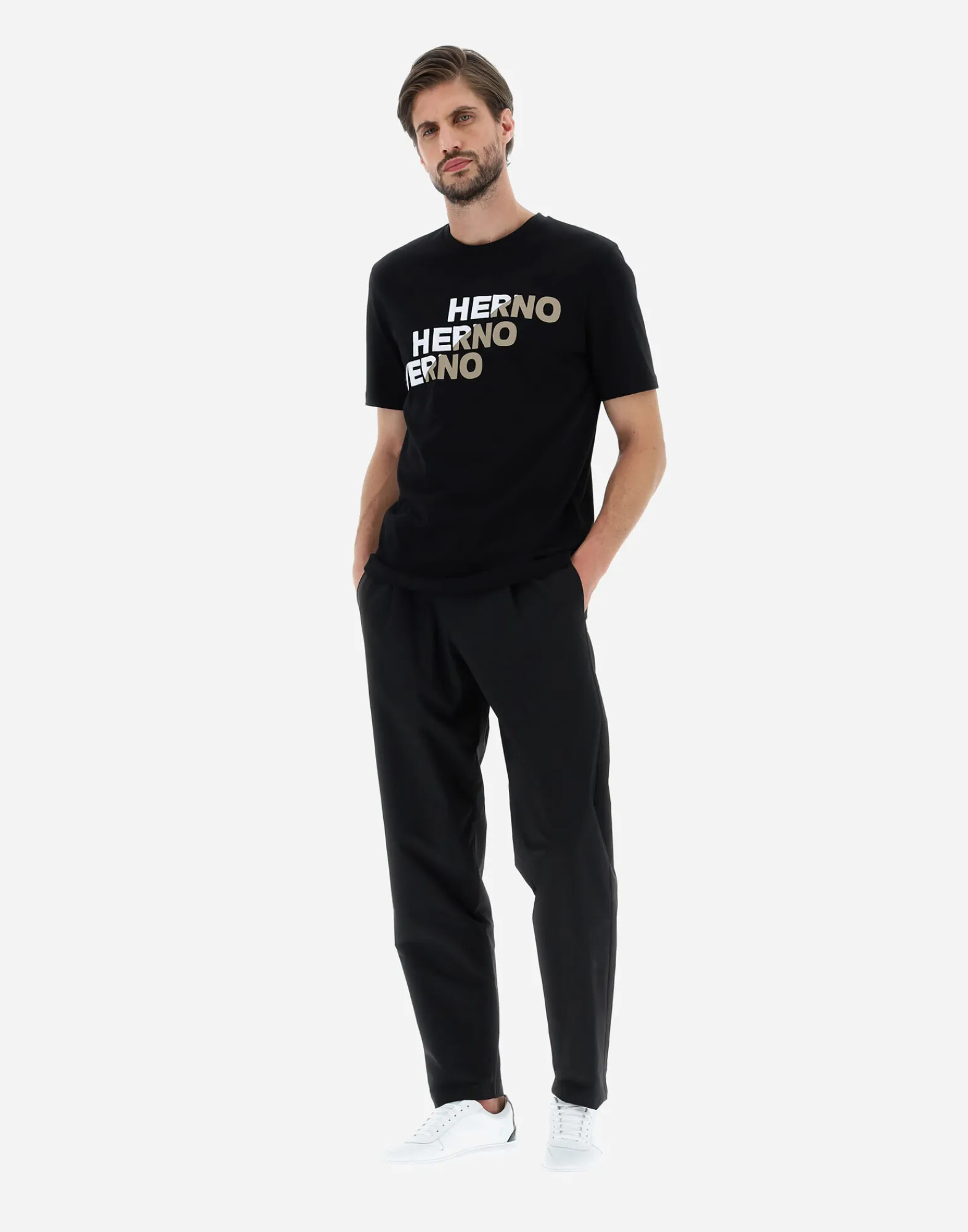 Herno T-Shirt & Polo-Shirts-T-Shirt Aus Compact Jersey