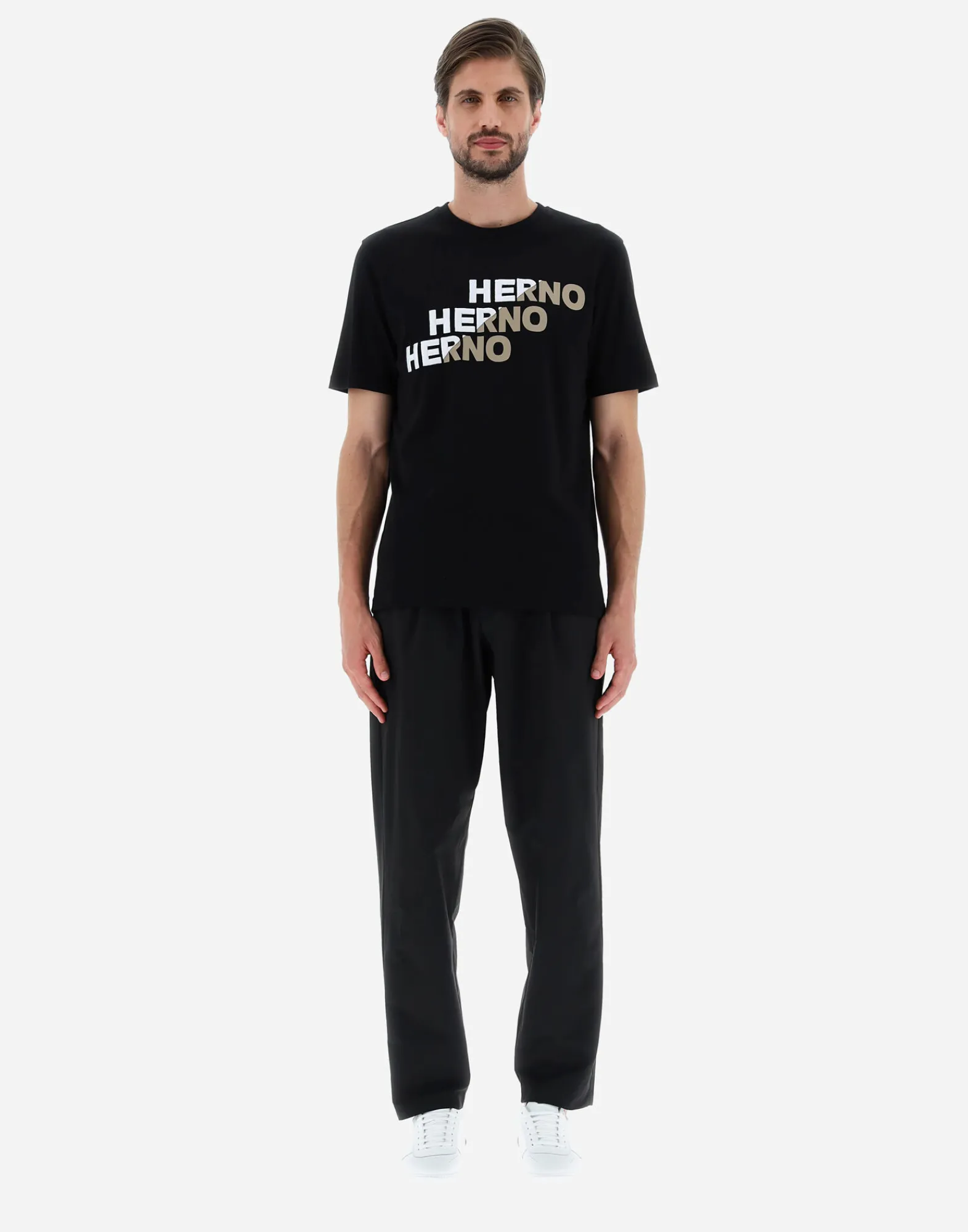 Herno T-Shirt & Polo-Shirts-T-Shirt Aus Compact Jersey