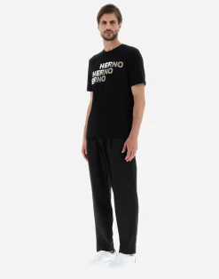 Herno T-Shirt & Polo-Shirts-T-Shirt Aus Compact Jersey