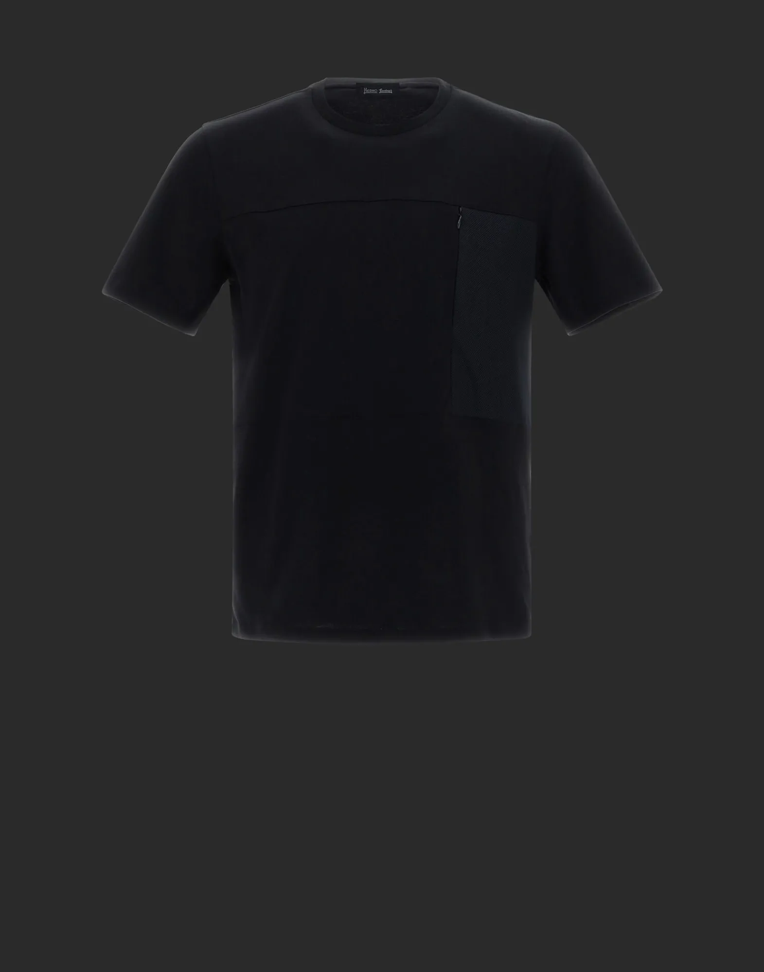 Herno T-Shirt & Polo-Shirts-T-Shirt Aus Compact Jersey Und Light Mesh