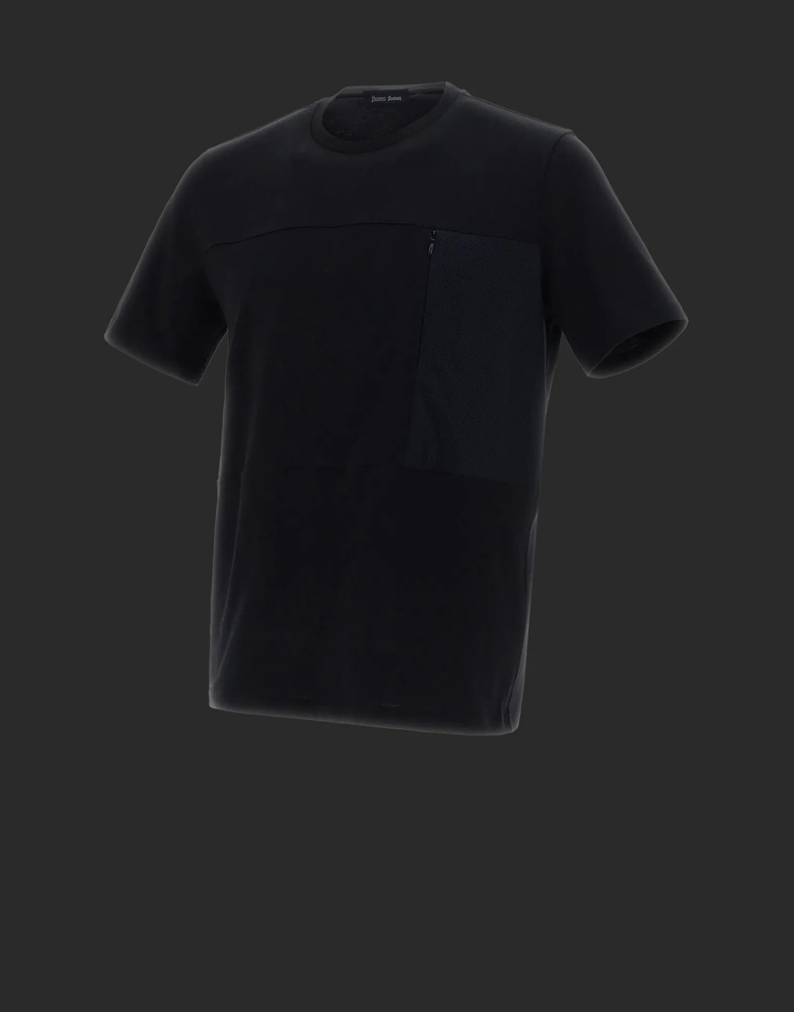 Herno T-Shirt & Polo-Shirts-T-Shirt Aus Compact Jersey Und Light Mesh