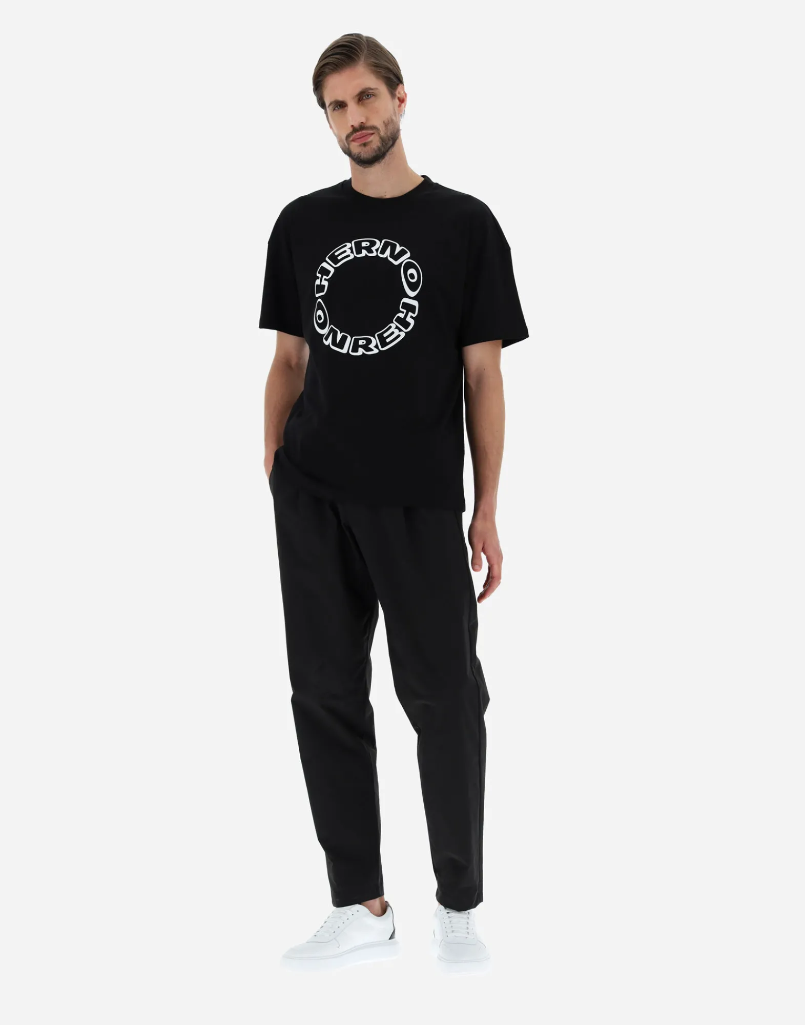 Herno T-Shirt & Polo-Shirts-T-Shirt Aus Compact Jersey