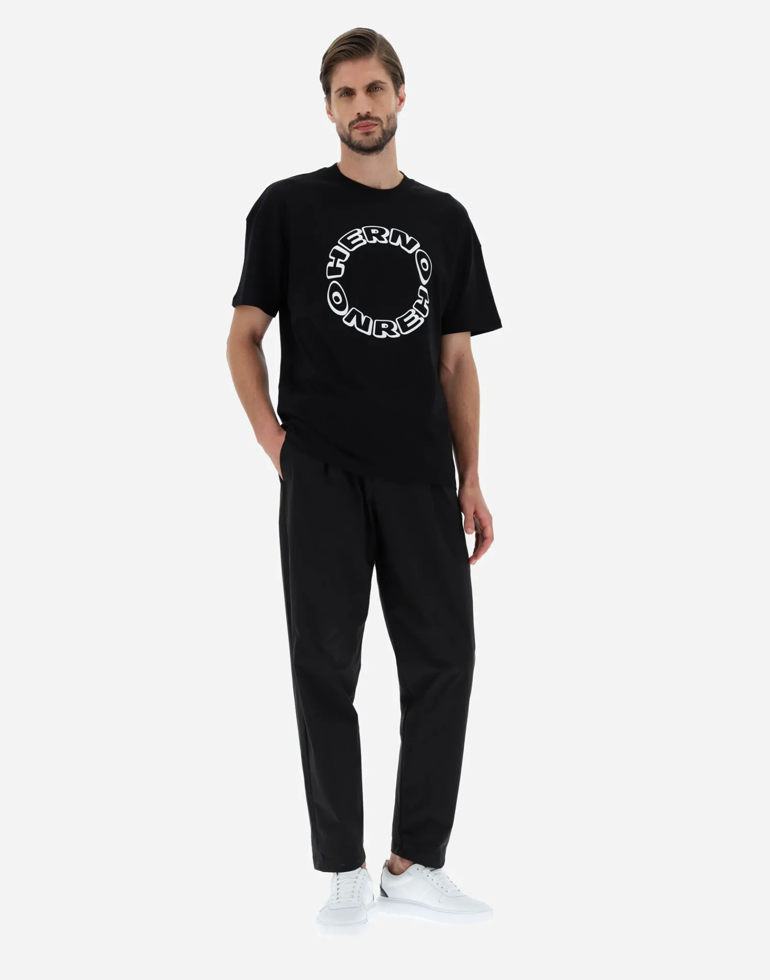 Herno T-Shirt & Polo-Shirts-T-Shirt Aus Compact Jersey