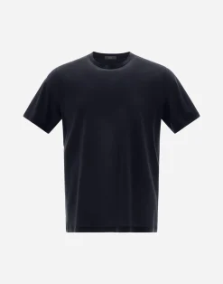 Herno T-Shirt & Polo-Shirts-T-Shirt Aus Crepe-Jersey