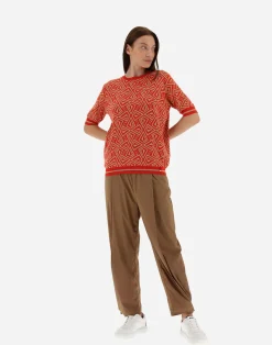 Herno T-Shirts-T-Shirt Aus Geometric Monogram Jacquard