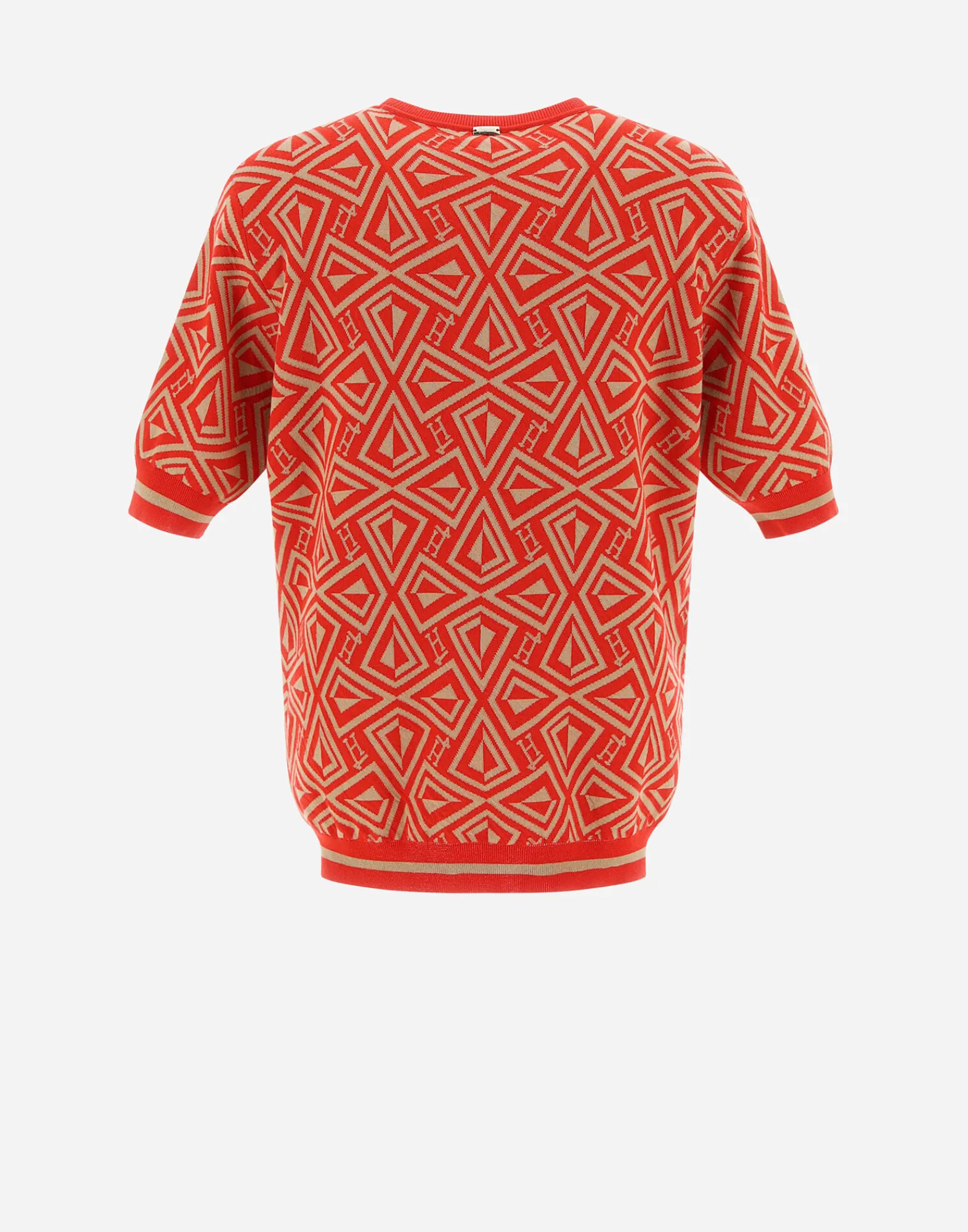 Herno T-Shirts-T-Shirt Aus Geometric Monogram Jacquard