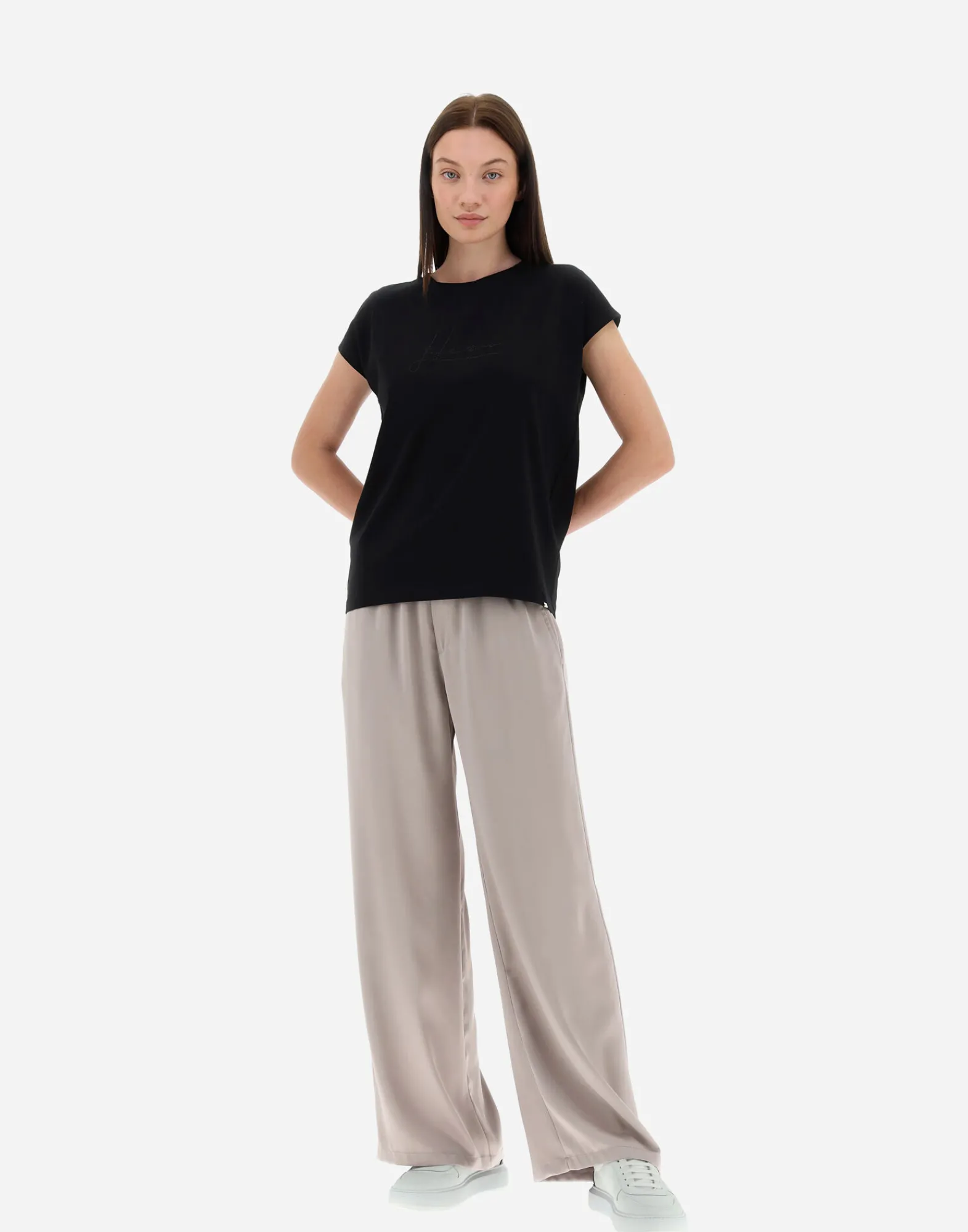 Herno T-Shirts-T-Shirt Aus Interlock-Jersey Mit Strass