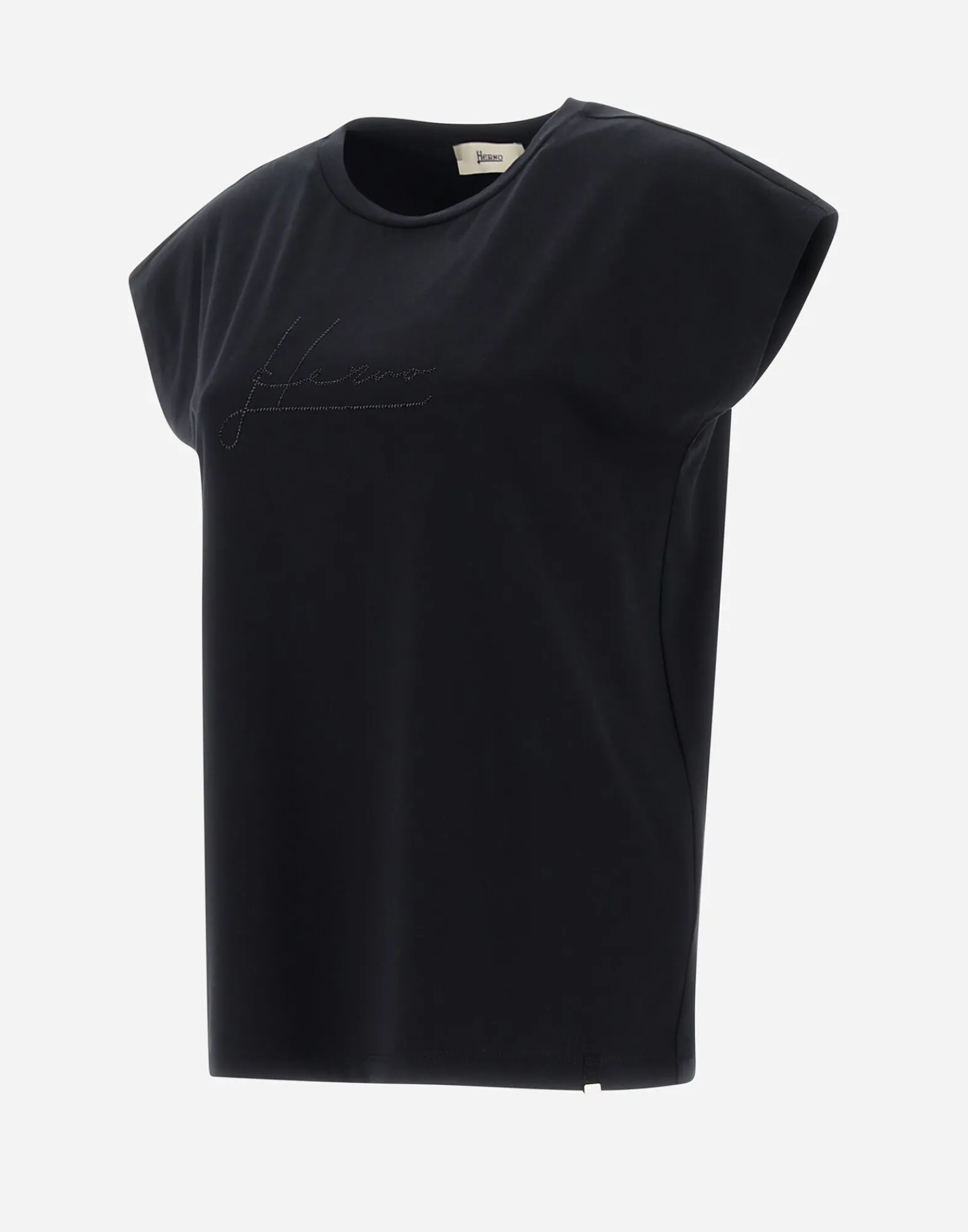 Herno T-Shirts-T-Shirt Aus Interlock-Jersey Mit Strass