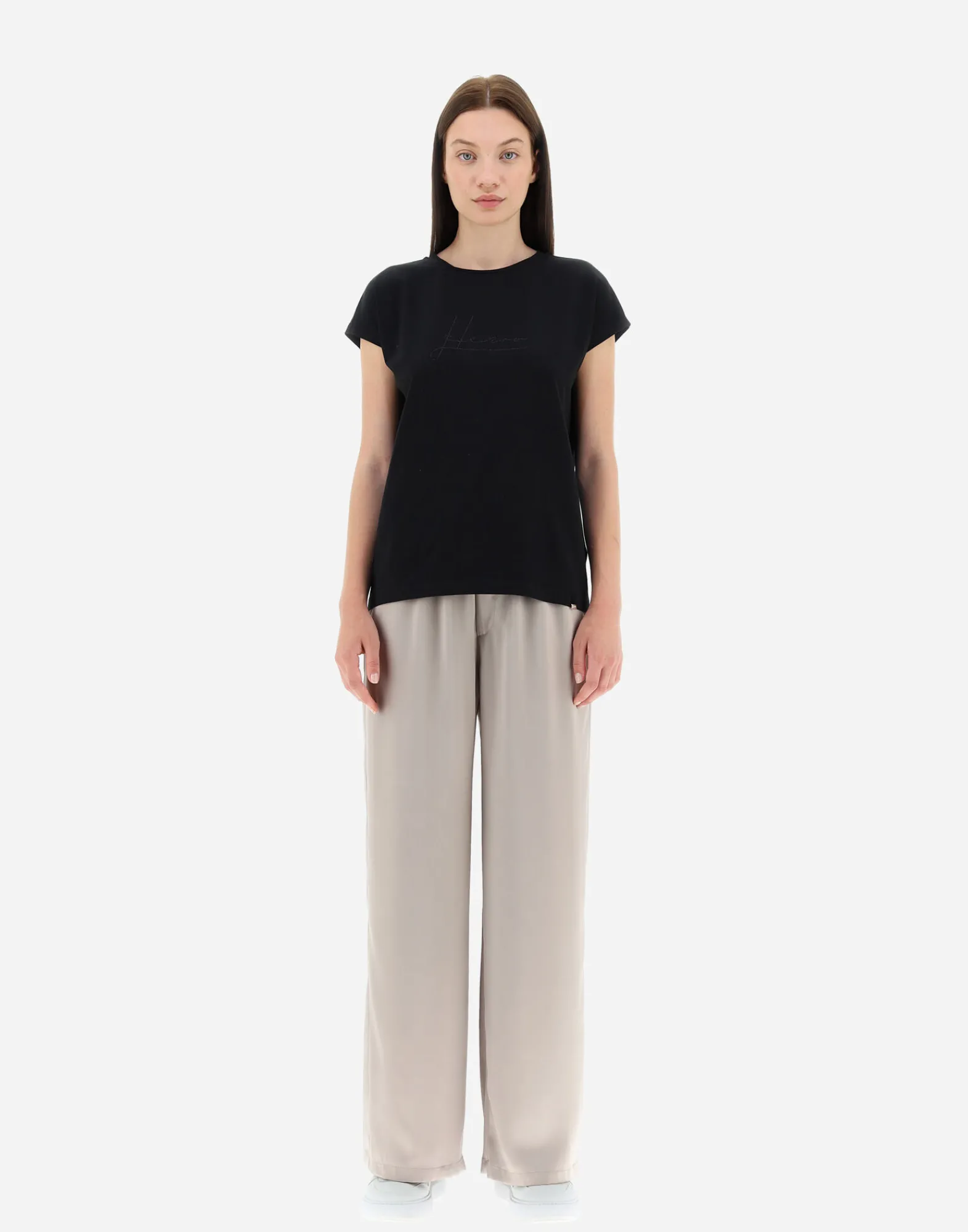 Herno T-Shirts-T-Shirt Aus Interlock-Jersey Mit Strass