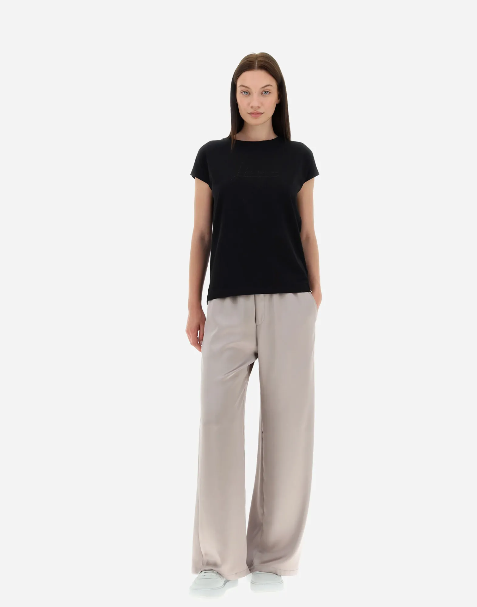 Herno T-Shirts-T-Shirt Aus Interlock-Jersey Mit Strass