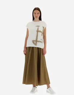 Herno T-Shirts-T-Shirt Aus Interlock-Jersey Mit Kimono-Armeln