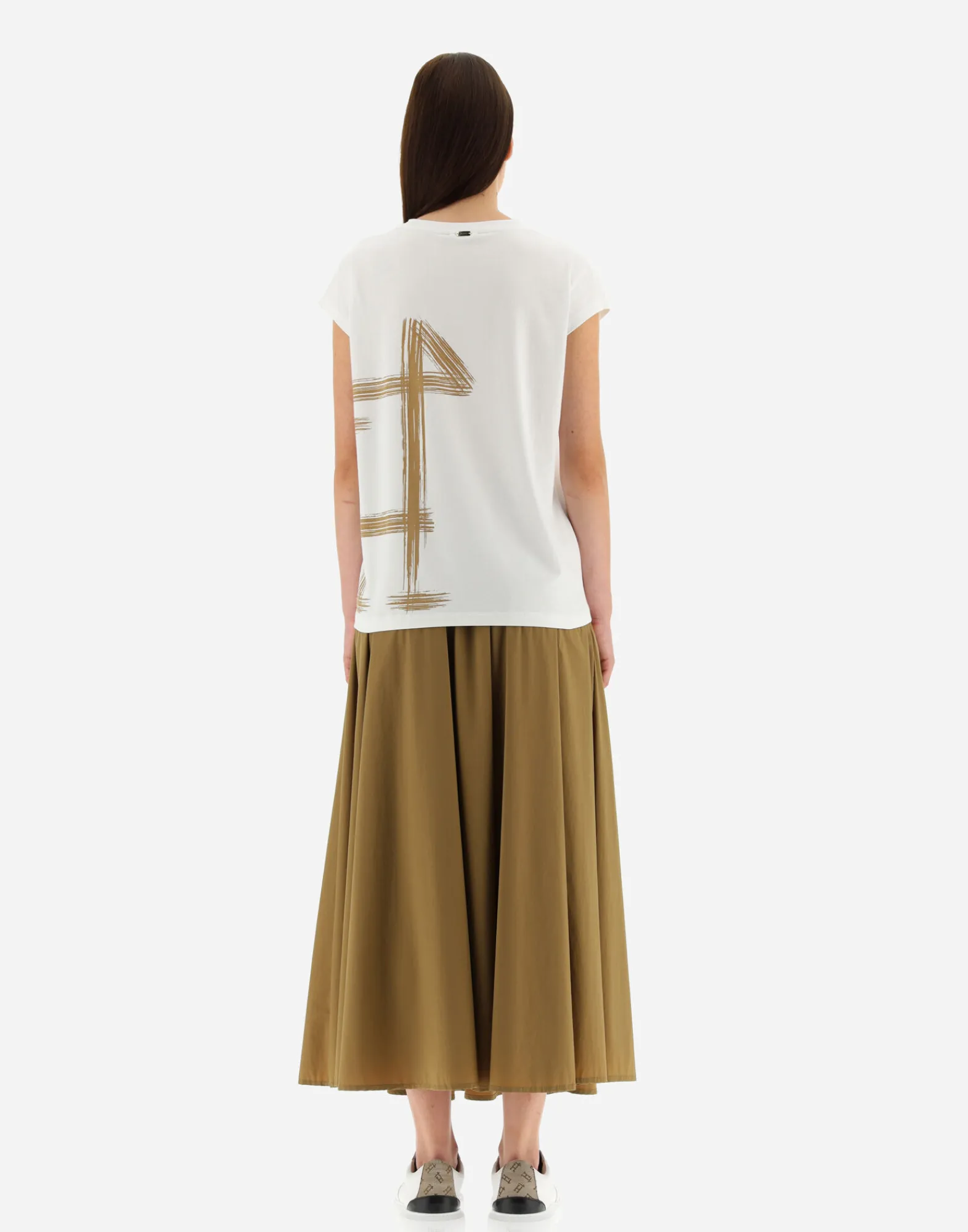 Herno T-Shirts-T-Shirt Aus Interlock-Jersey Mit Kimono-Armeln