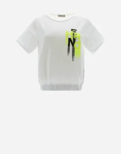 Herno T-Shirts-T-Shirt Aus Interlock-Jersey Mit Stickerei