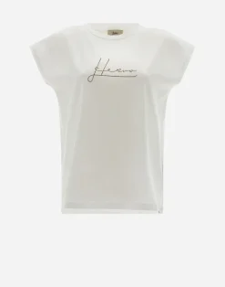 Herno T-Shirts-T-Shirt Aus Interlock-Jersey Mit Strass