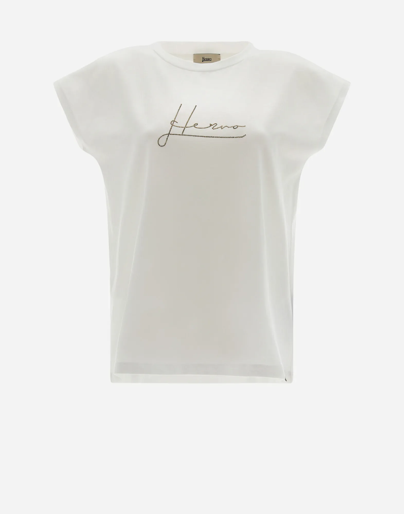 Herno T-Shirts-T-Shirt Aus Interlock-Jersey Mit Strass