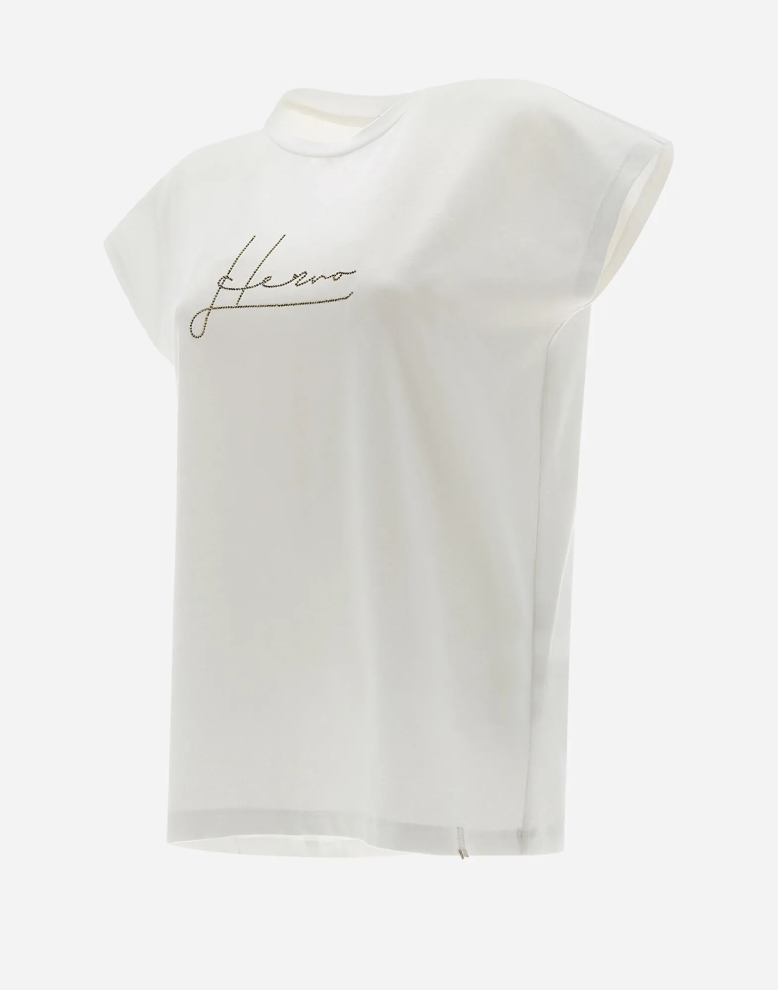 Herno T-Shirts-T-Shirt Aus Interlock-Jersey Mit Strass