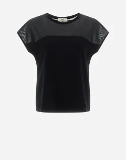 Herno T-Shirts-T-Shirt Aus Light Scuba & Stretch-Tull