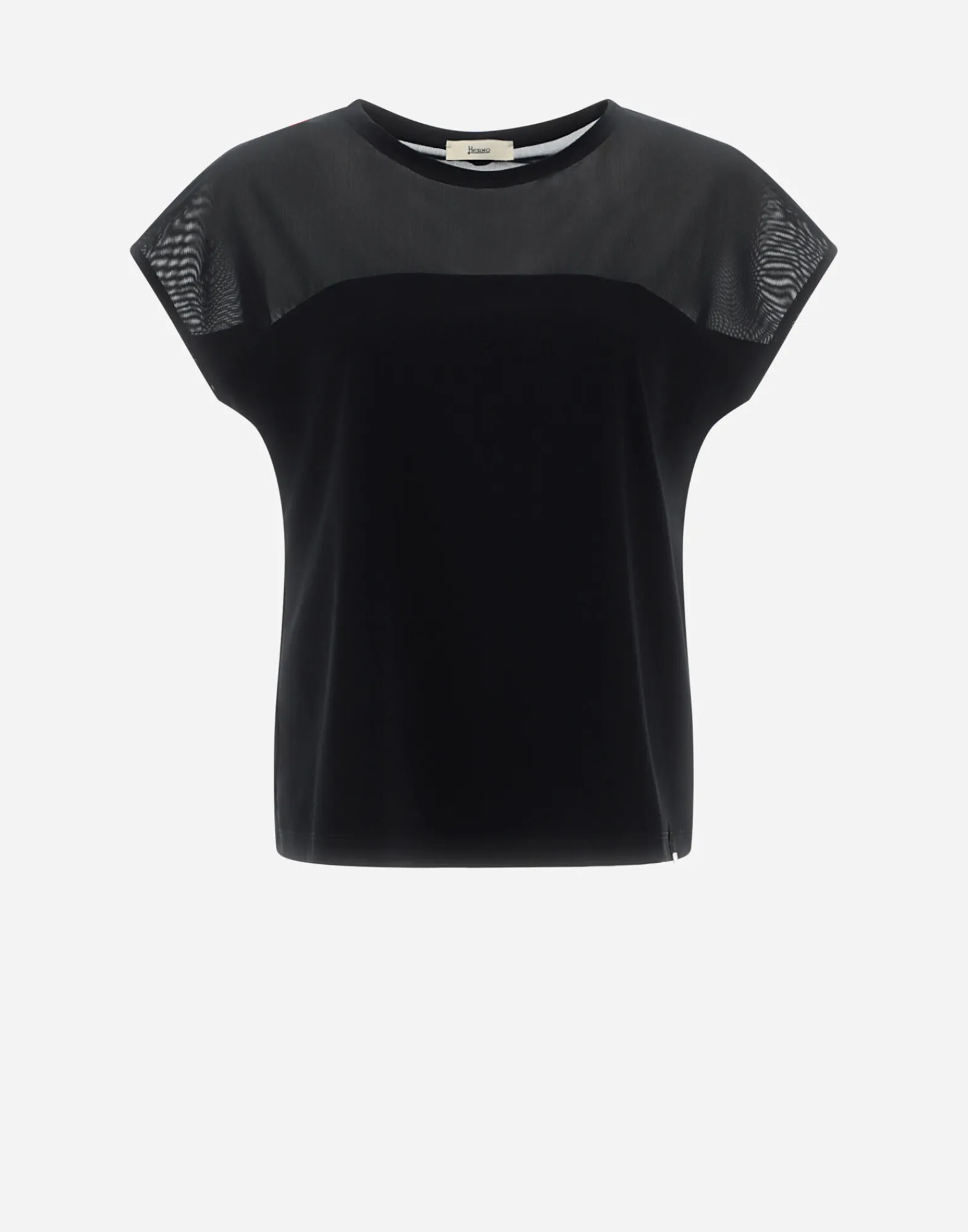 Herno T-Shirts-T-Shirt Aus Light Scuba & Stretch-Tull