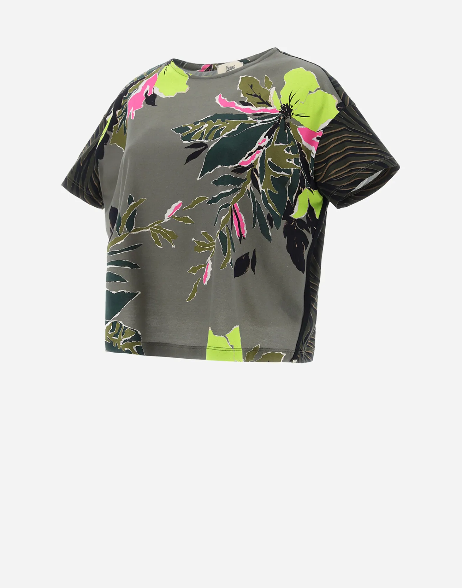 Herno T-Shirts-T-Shirt Aus Safari Patch Jersey