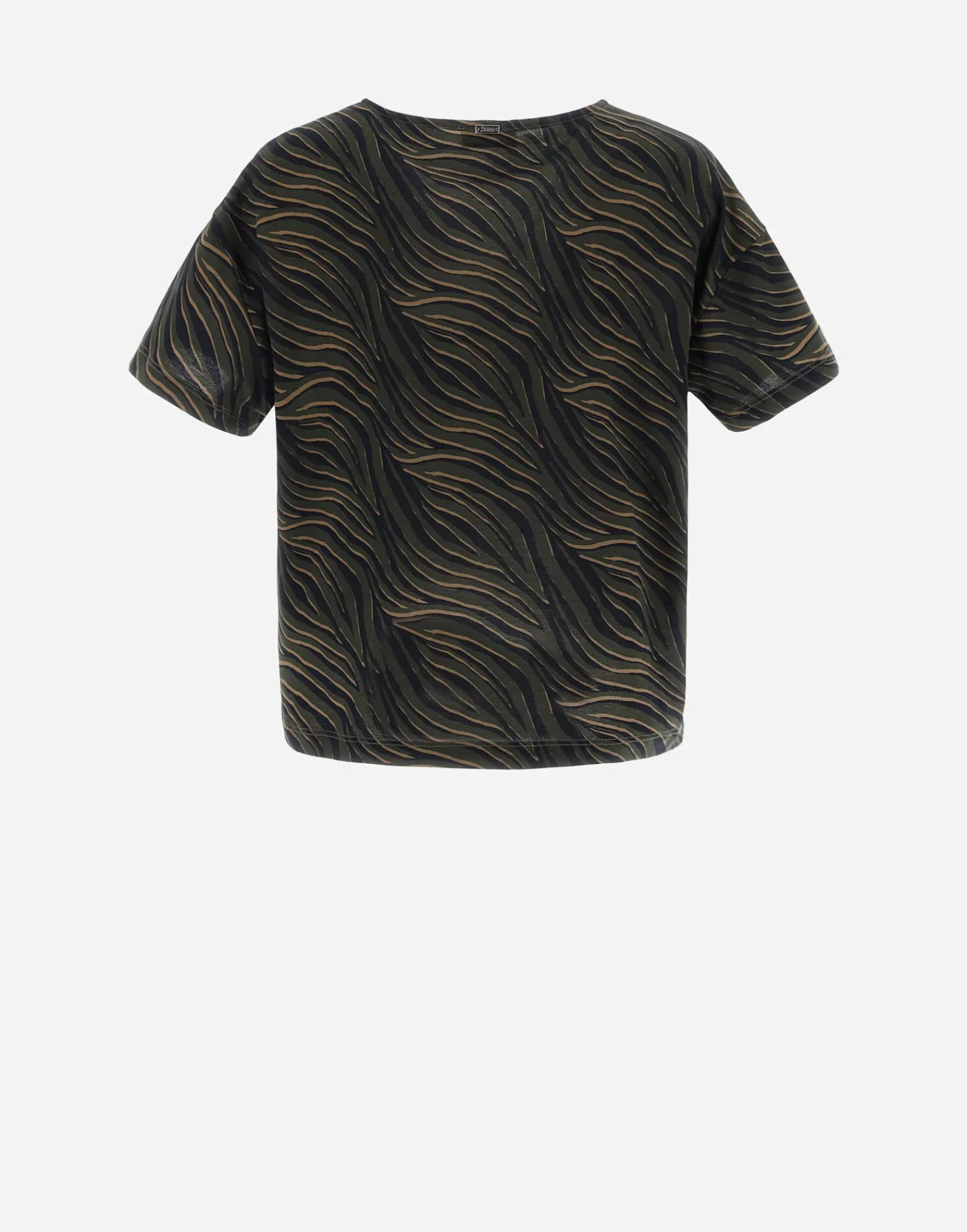 Herno T-Shirts-T-Shirt Aus Safari Patch Jersey