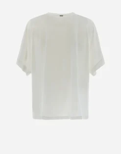Herno T-Shirts-T-Shirt Aus Seidenjersey