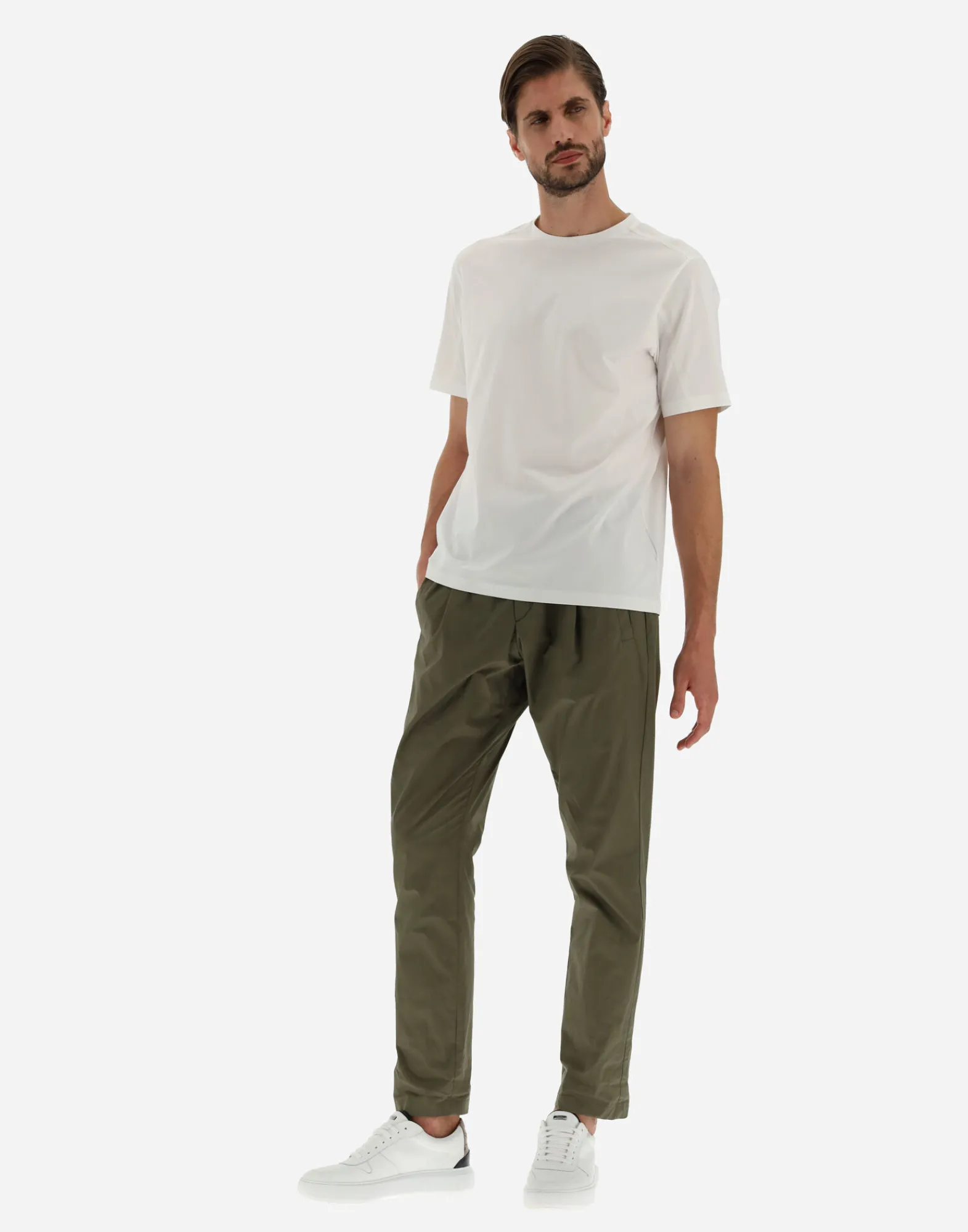 Herno T-Shirt & Polo-Shirts-T-Shirt Aus Superfine Cotton Stretch