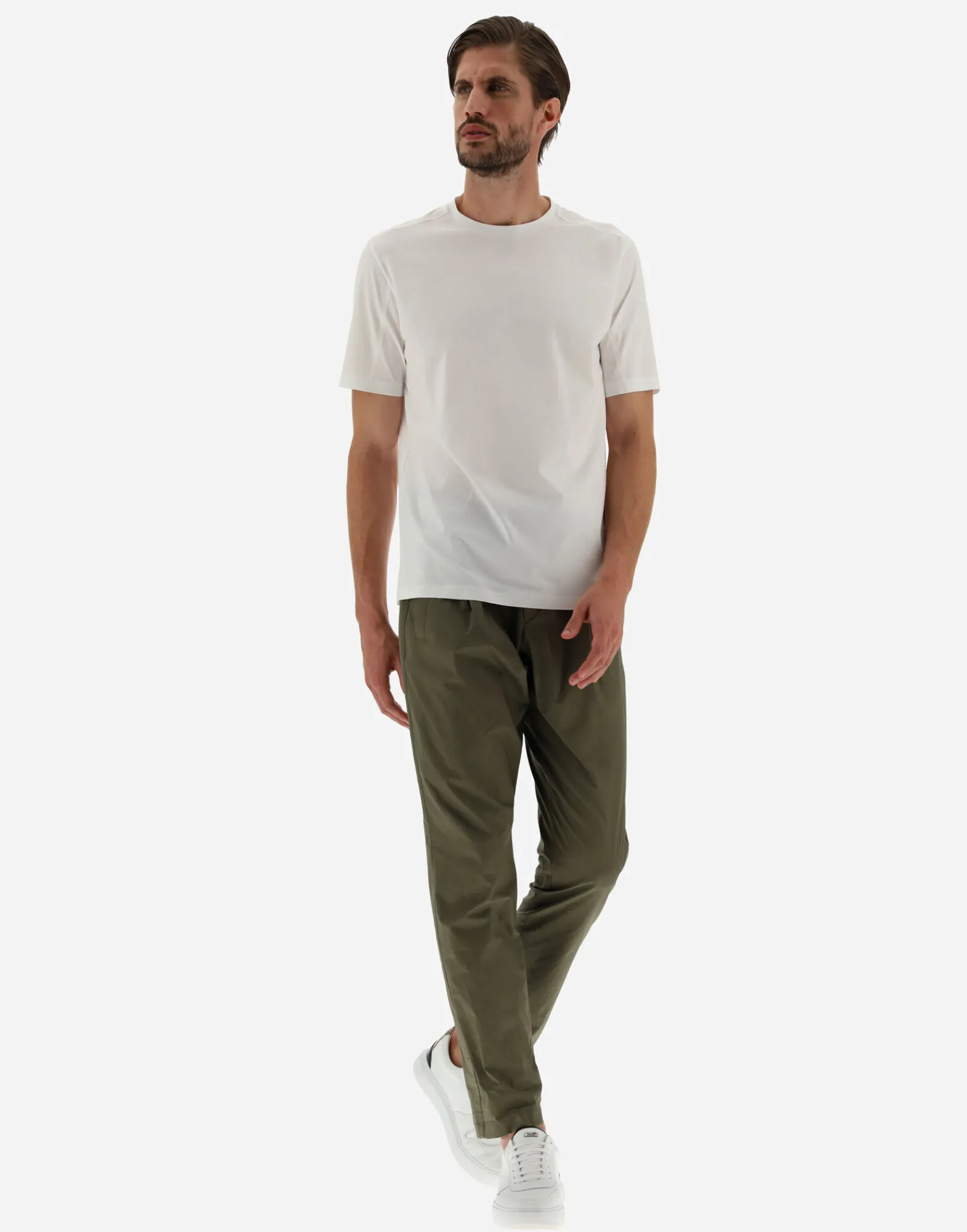 Herno T-Shirt & Polo-Shirts-T-Shirt Aus Superfine Cotton Stretch