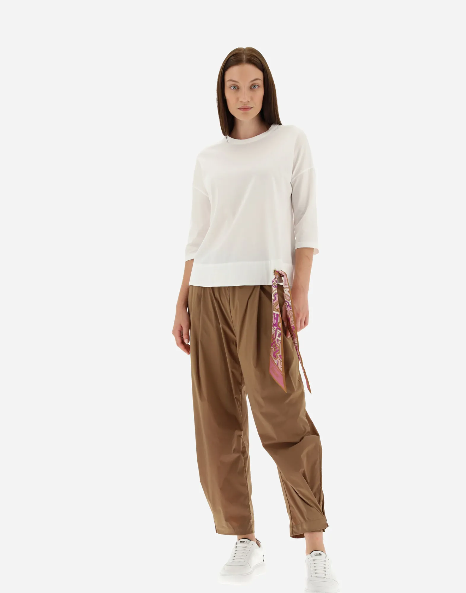 Herno T-Shirts-T-Shirt Aus Superfine Cotton Stretch Mit Bubble Schal