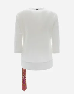 Herno T-Shirts-T-Shirt Aus Superfine Cotton Stretch Mit Bubble Schal