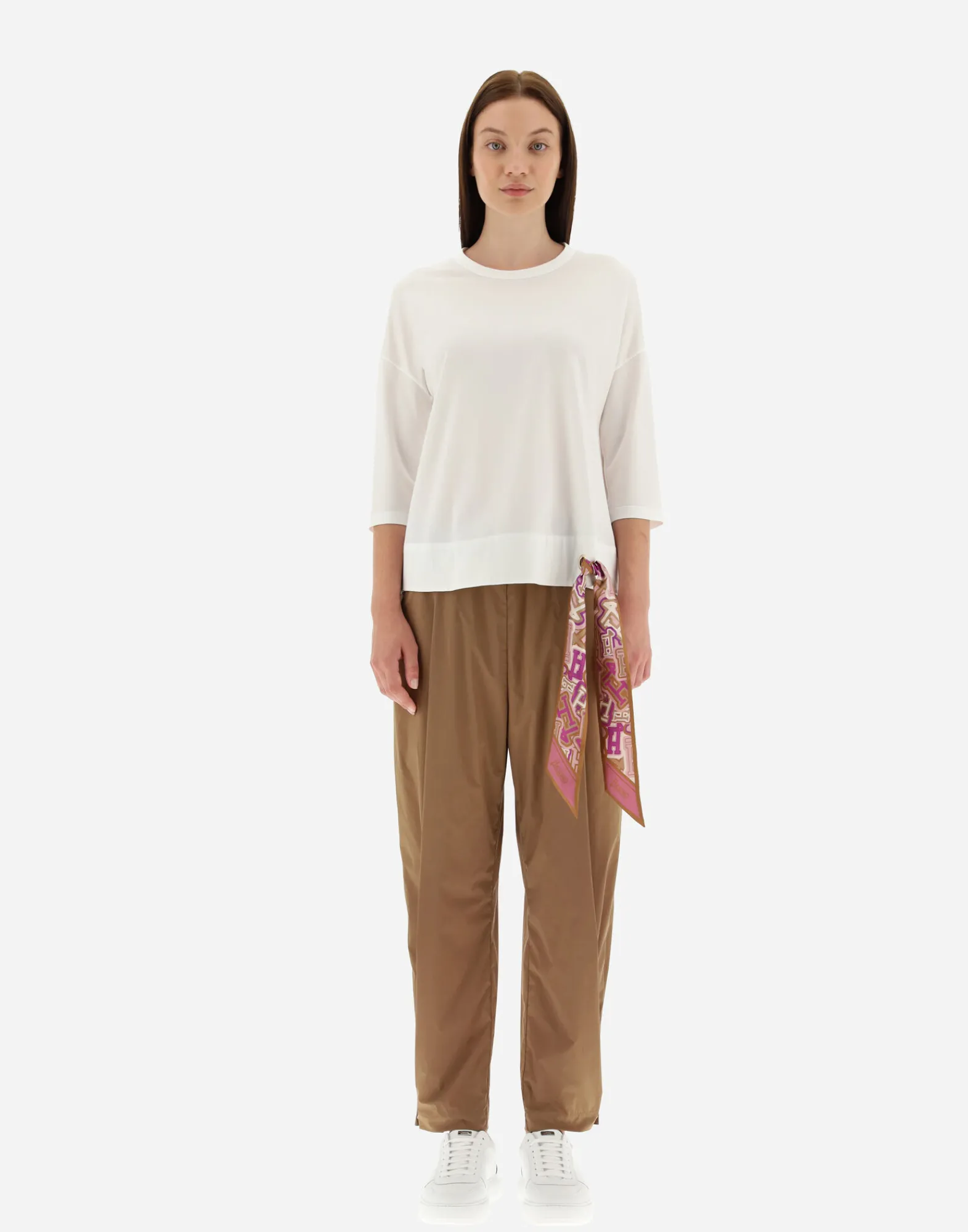 Herno T-Shirts-T-Shirt Aus Superfine Cotton Stretch Mit Bubble Schal
