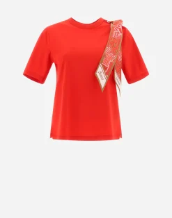 Herno T-Shirts-T-Shirt Aus Superfine Cotton Stretch Mit Bubble Schal