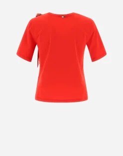 Herno T-Shirts-T-Shirt Aus Superfine Cotton Stretch Mit Bubble Schal