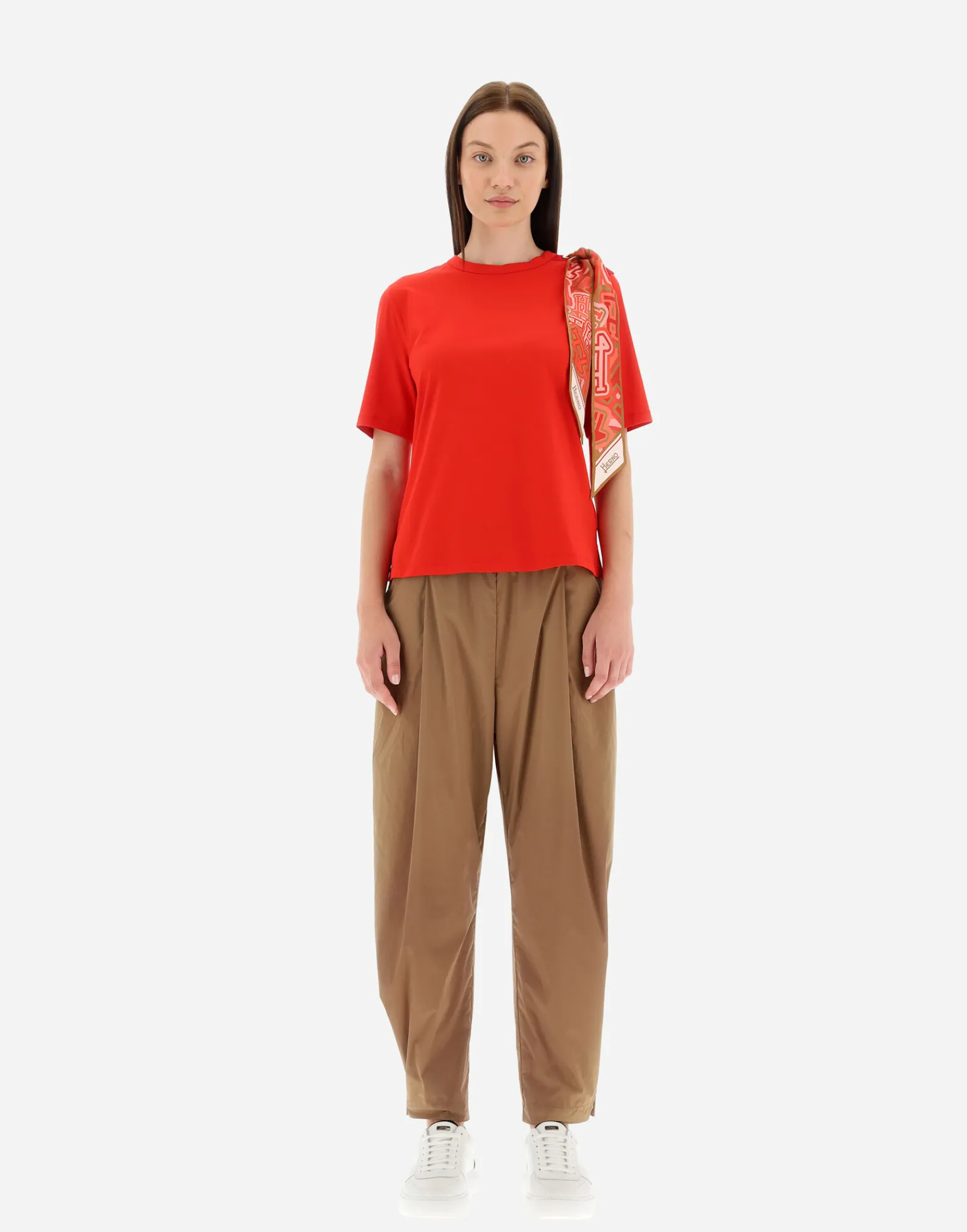 Herno T-Shirts-T-Shirt Aus Superfine Cotton Stretch Mit Bubble Schal