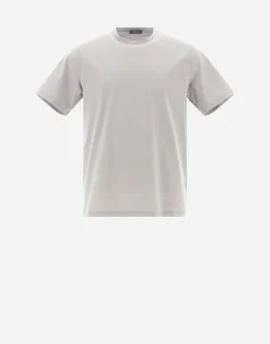 Herno T-Shirt & Polo-Shirts-T-Shirt Aus Superfine Cotton Stretch
