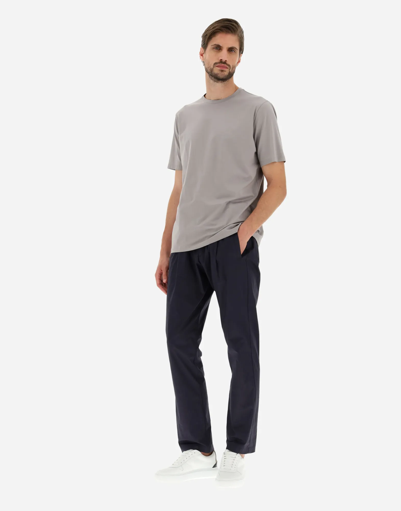 Herno T-Shirt & Polo-Shirts-T-Shirt Aus Superfine Cotton Stretch