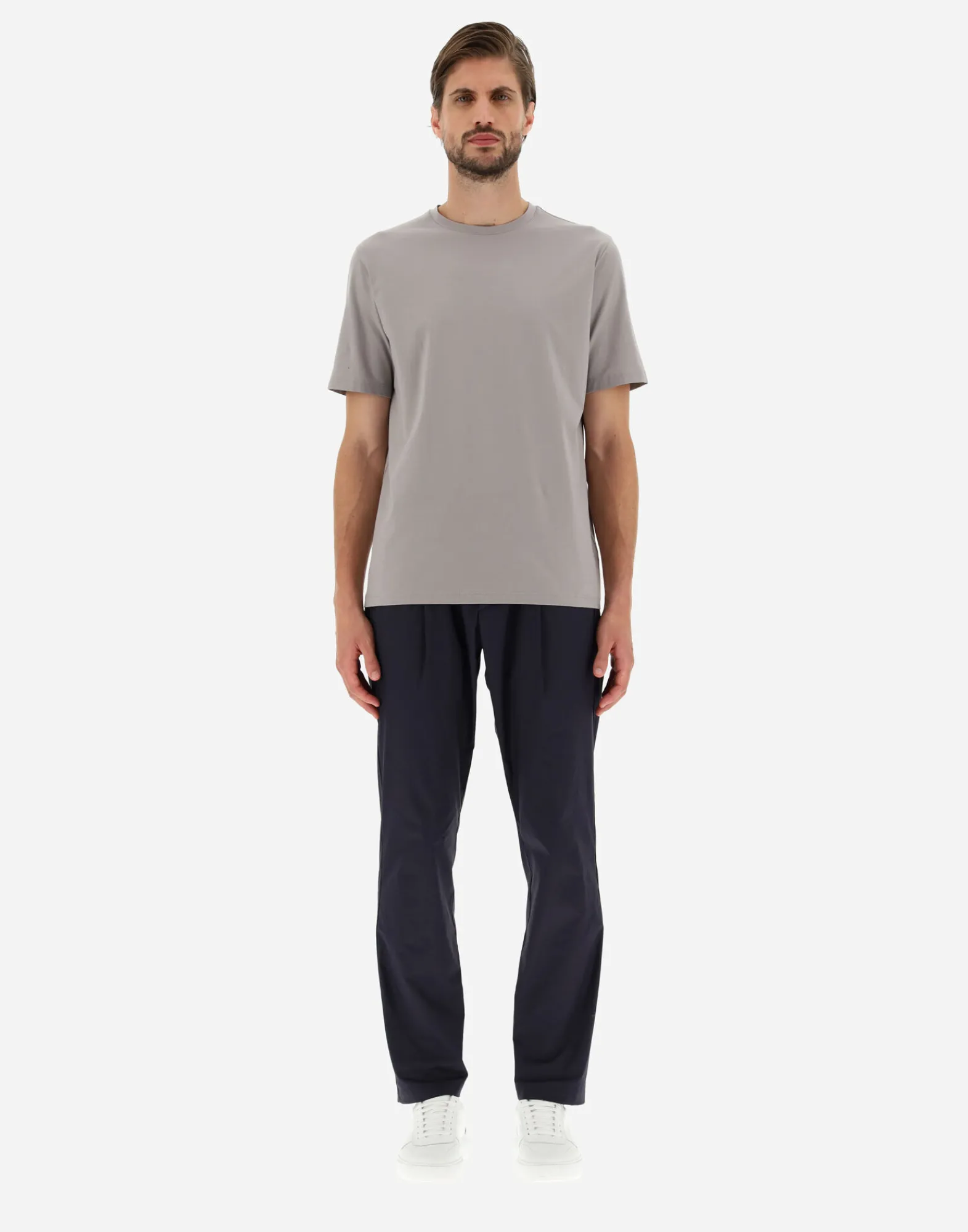 Herno T-Shirt & Polo-Shirts-T-Shirt Aus Superfine Cotton Stretch