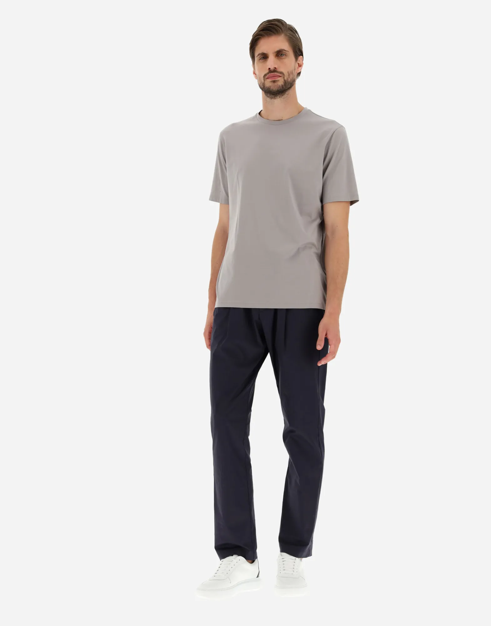 Herno T-Shirt & Polo-Shirts-T-Shirt Aus Superfine Cotton Stretch