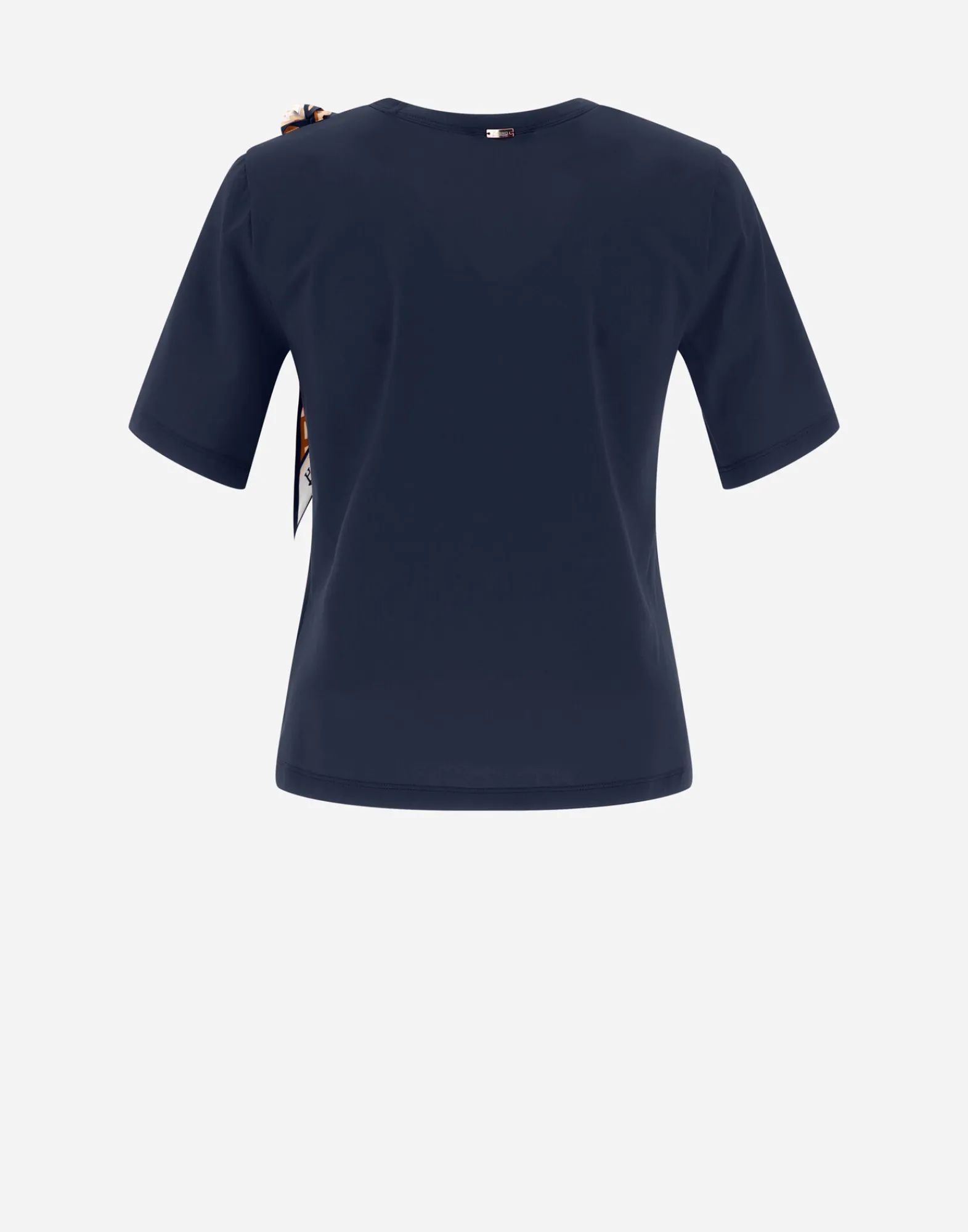 Herno T-Shirts-T-Shirt Aus Superfine Cotton Stretch Mit Bubble Schal