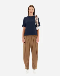 Herno T-Shirts-T-Shirt Aus Superfine Cotton Stretch Mit Bubble Schal