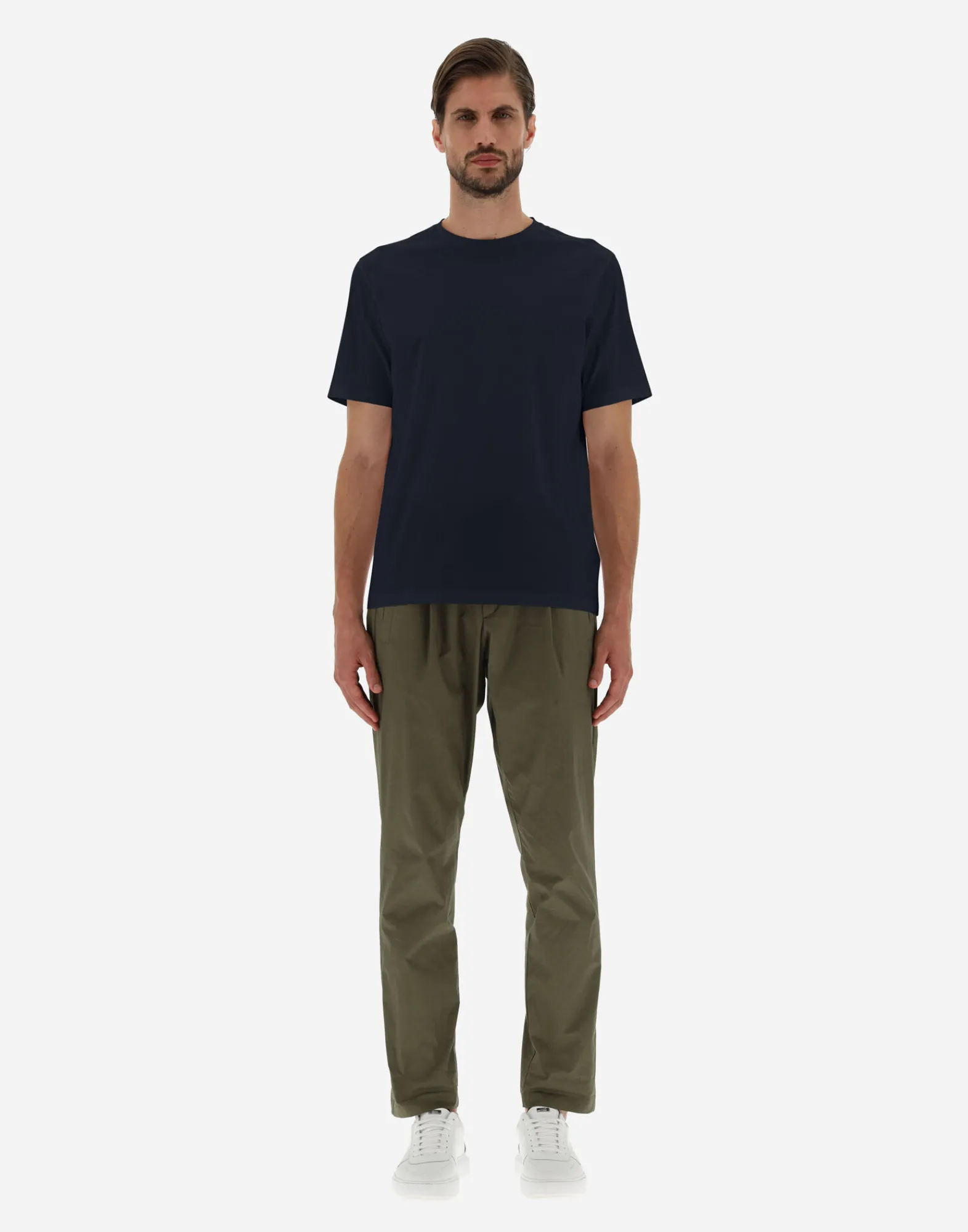 Herno T-Shirt & Polo-Shirts-T-Shirt Aus Superfine Cotton Stretch